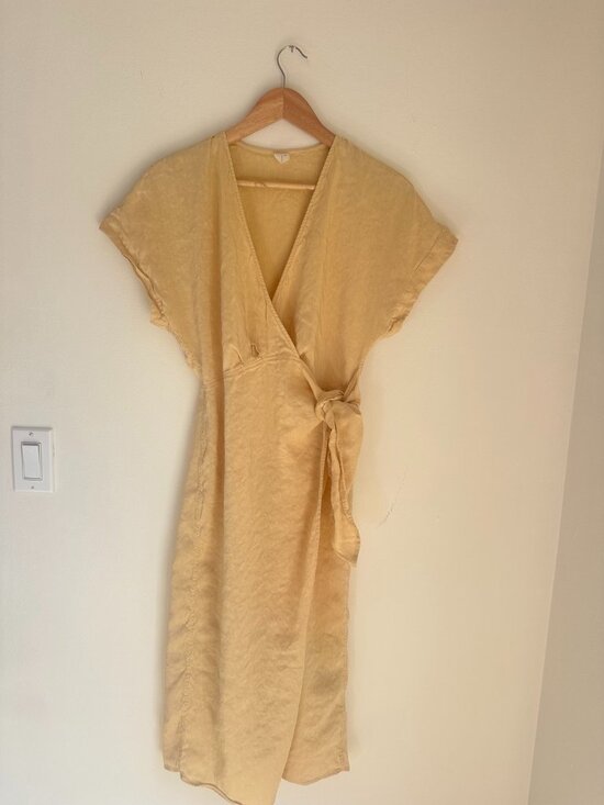 Arket Dresses & Skirts - ARKET Linen Blend Midi Wrap Dress EU 36 (approx US S or 4)